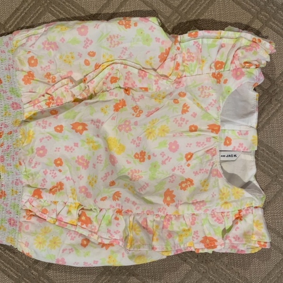 2T Janie & Jack Ditsy Floral Ruffle waist pant and top - Picture 4 of 7